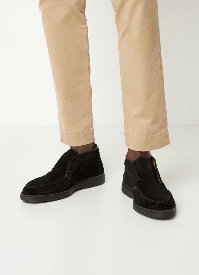 Pantofi Santoni Detroit Suede Slip-On