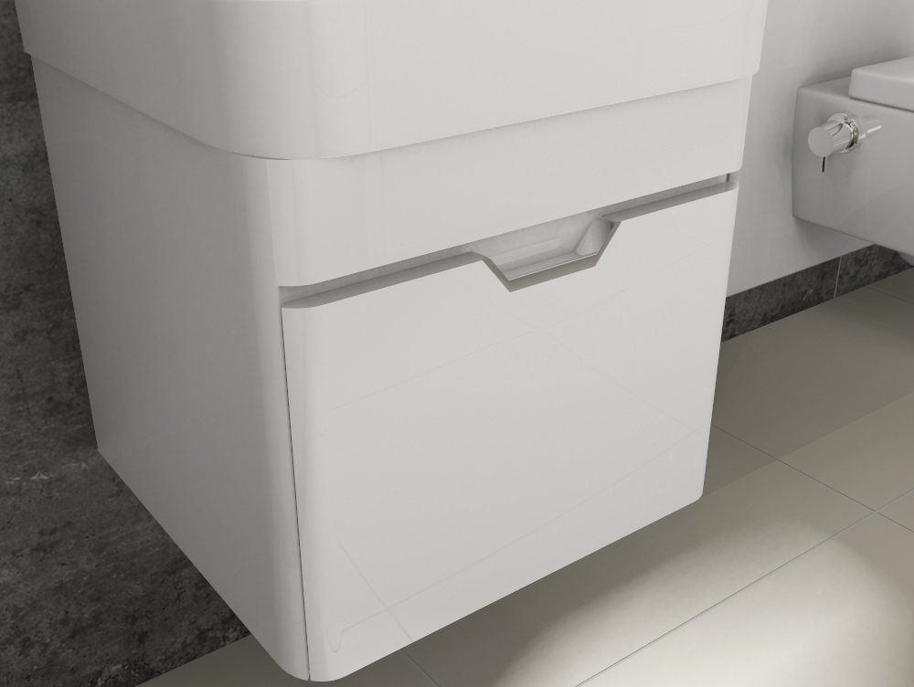 Aqua Bagno Badmöbel-Set Aqua Bagno Bad-Set Piccolo Gäste-WC-Set Gästebad, (2-St)