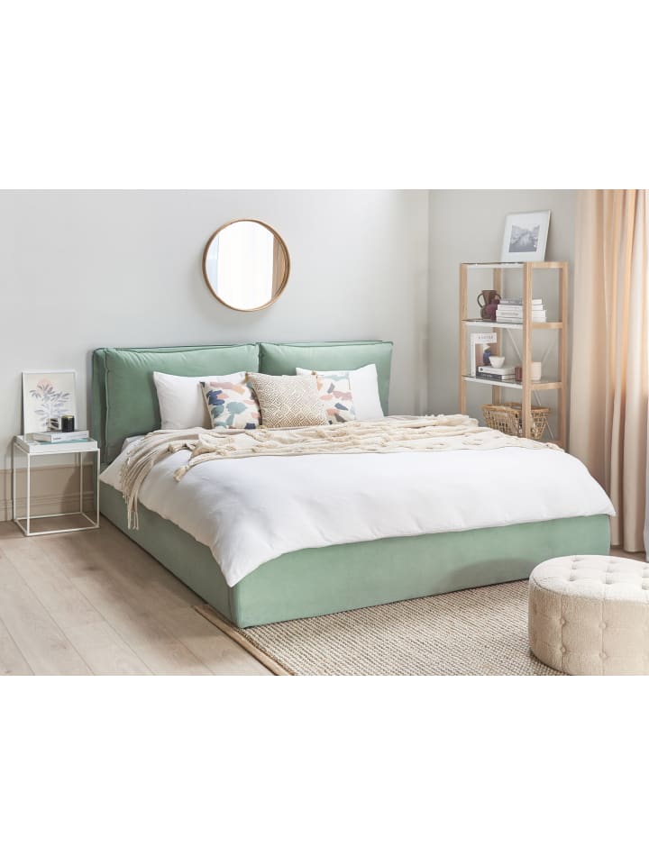Beliani Doppelbett BAJONNA in Grün - (W) 204 x (H) 102 x (L) 235 cm günstig kaufen onesize