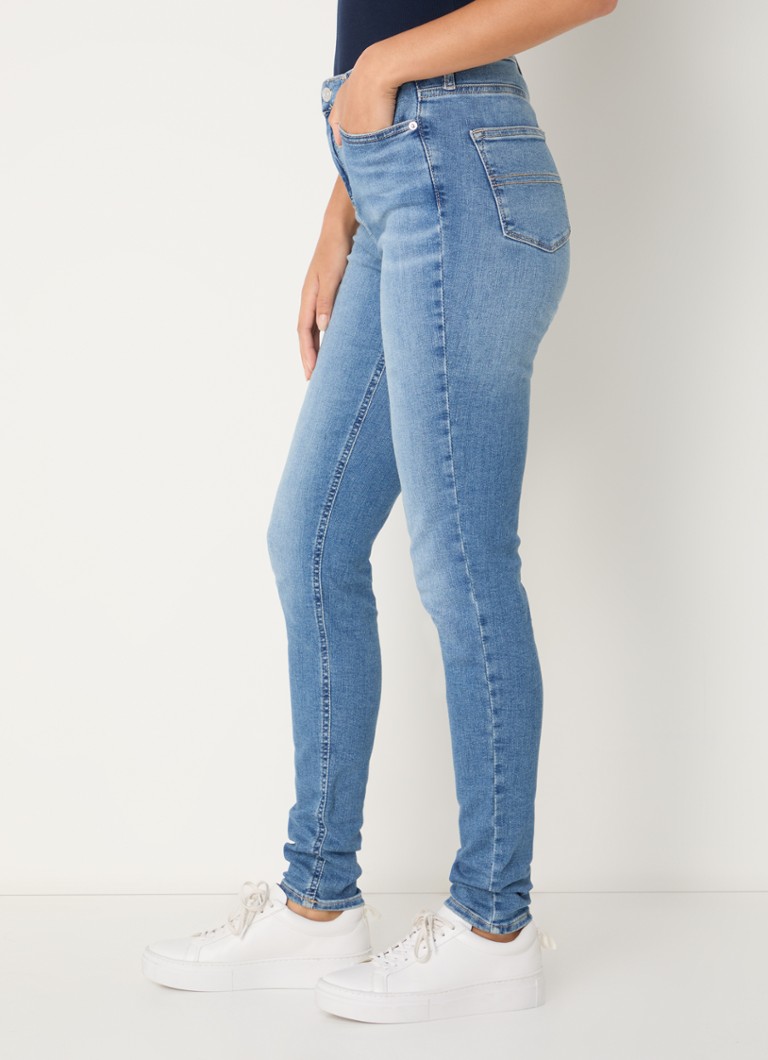Blugi skinny Tommy Hilfiger Nora cu talie medie, spălare deschisă