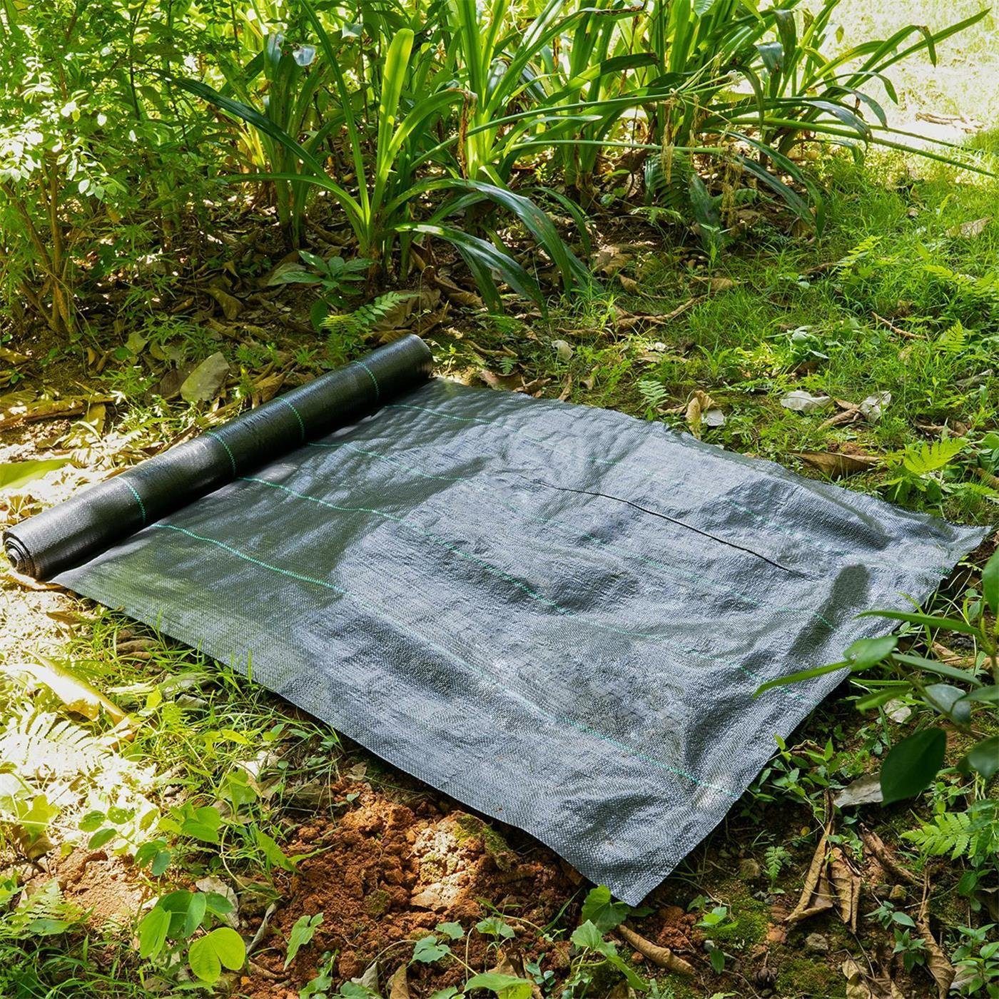VERCO Unkrautvlies 50 m² auf 1x 50m Rolle mit 1m Breite, (Verlege Unkraut Vließ, 1-St., aufgerollt), 1 Rolle á 1,00 m x 50,00 m
