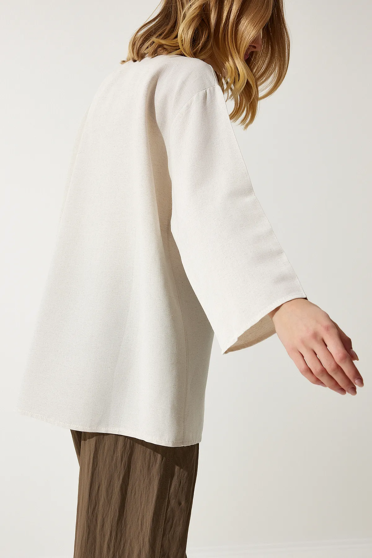 Happiness İstanbul  Kimono & Kaftan - Beige - Regular Fit