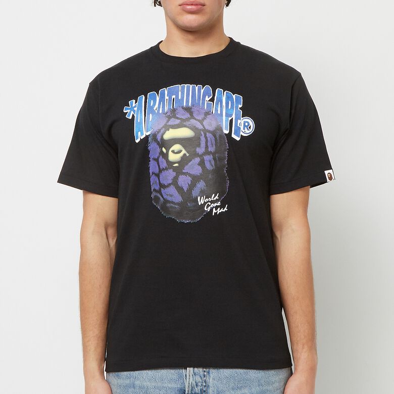 A Bathing Ape Fur Ape Head Tee Black