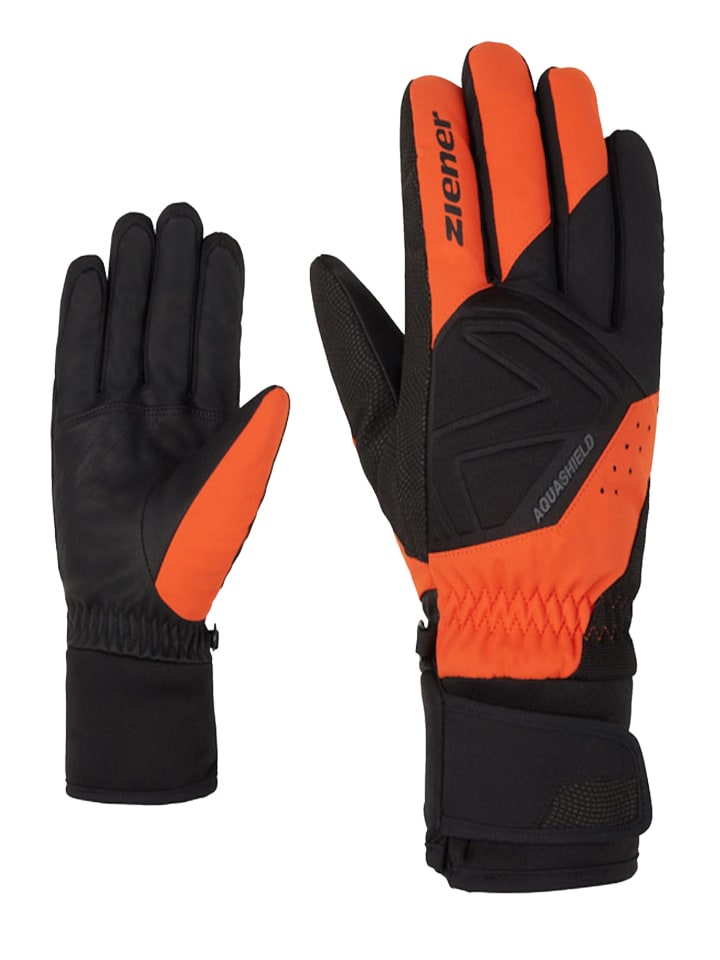 Ziener Skihandschuhe 'GATIS' in orange günstig kaufen