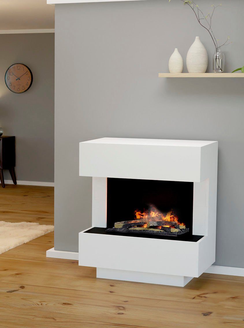 GLOW FIRE Elektrokamin Kleist, Wasserdampfkamin mit 3D Feuer mit integriertem Knistereffekt