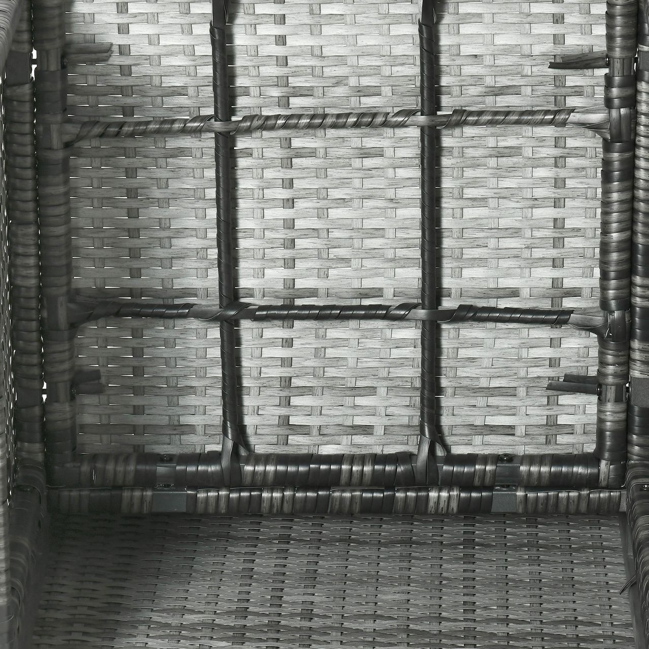 Outsunny 5tlg. Polyrattan Gartenmöbel Rattan Essgruppe Gartenset Grau