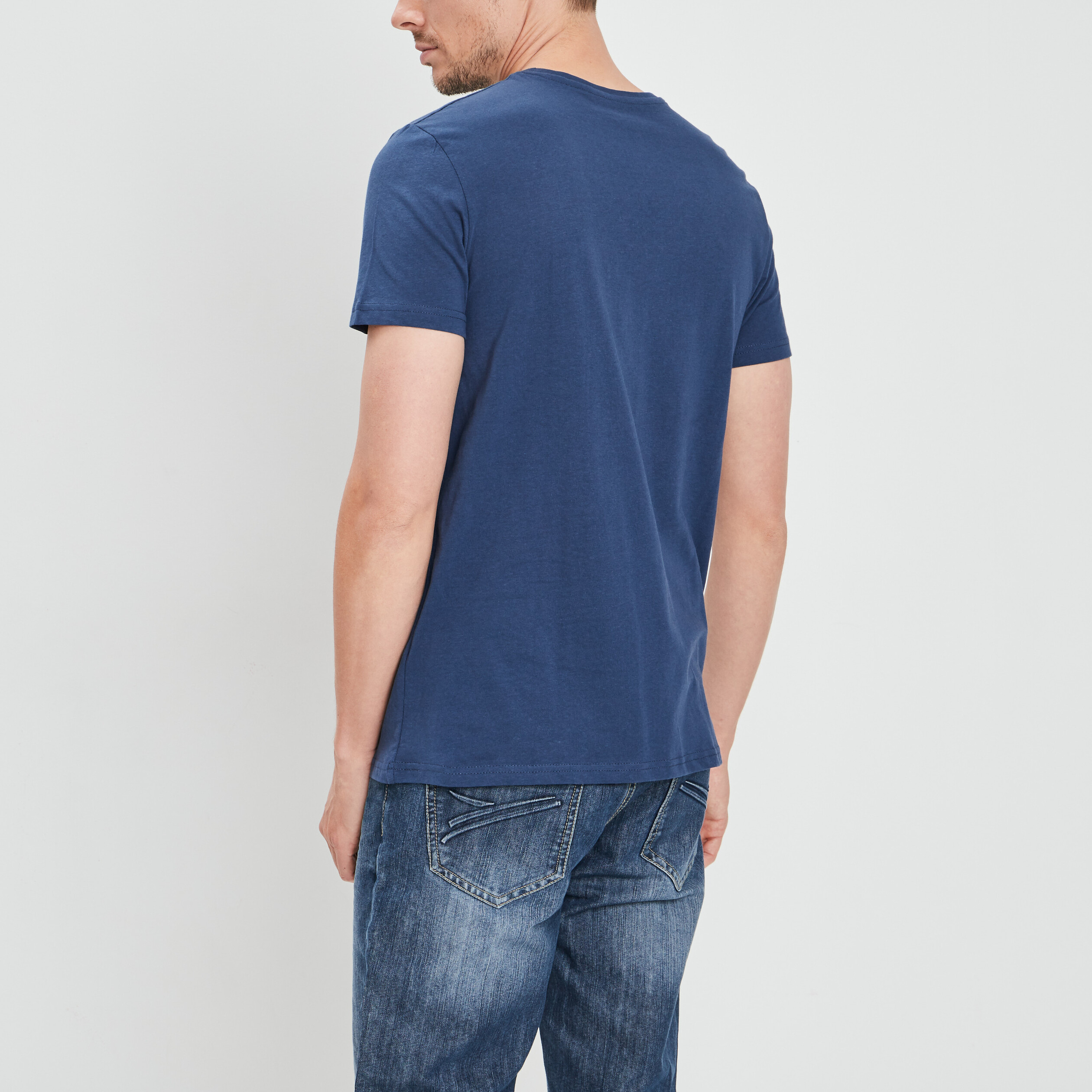 T-shirt manches courtes bleu homme | La Halle