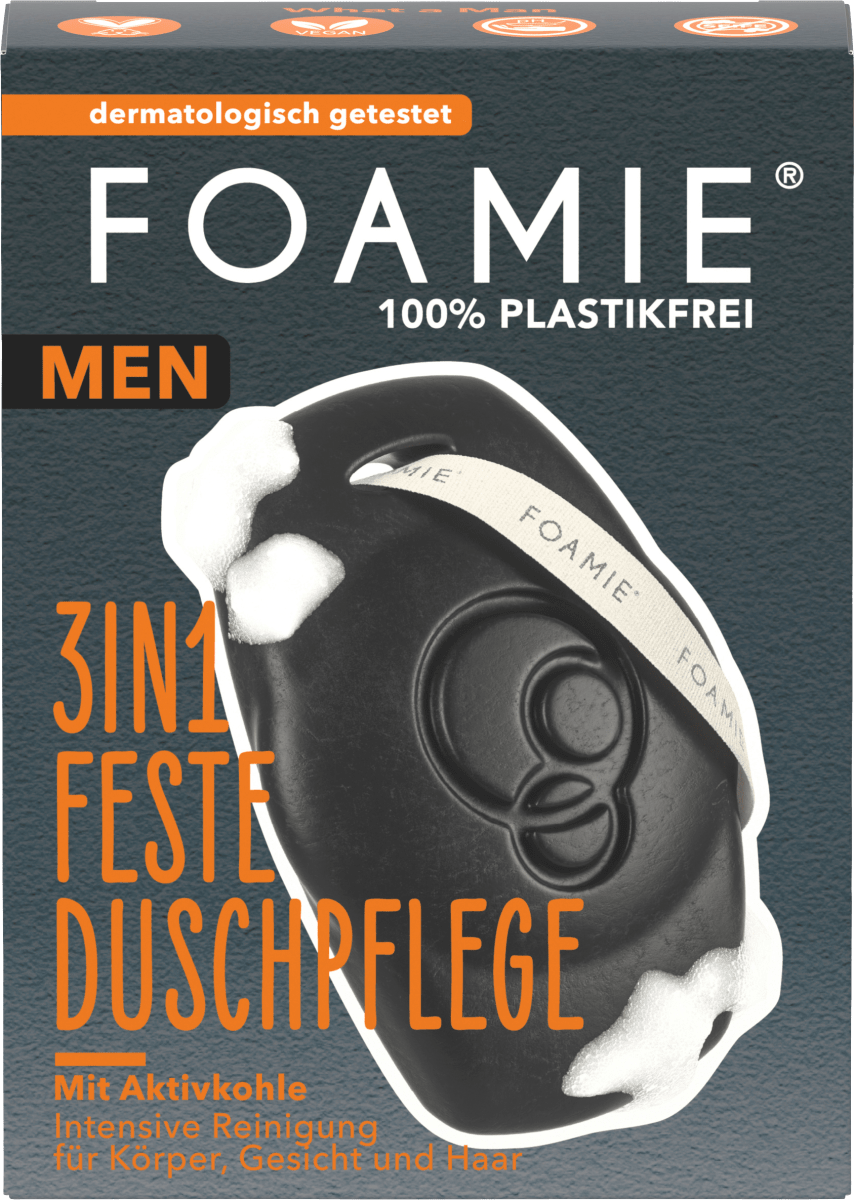 Men Feste Dusche Aktivkohle, 90 g