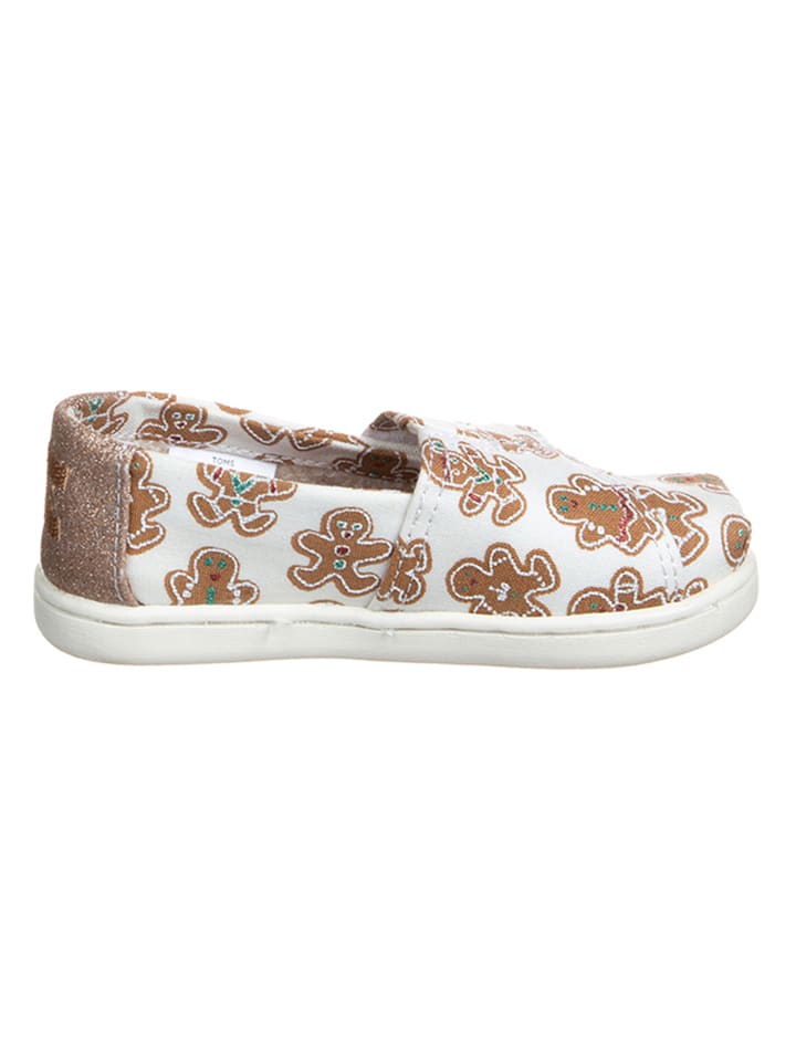 TOMS Slipper in Weiß/ Hellbraun günstig kaufen