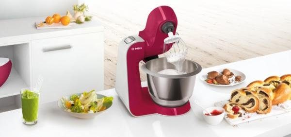 BOSCH Küchenmaschine MUM5 CreationLine MUM58420, 1000 W, 3,9 l Schüssel, vielseitig einsetzbar, Mixer, Durchlaufschnitzler, 3 Reibescheiben