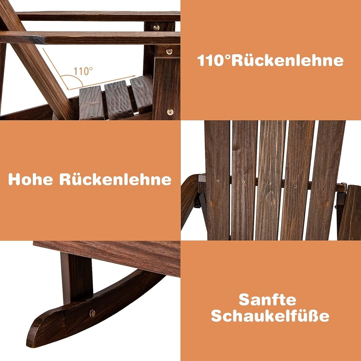 KOMFOTTEU Schaukelstuhl Kinder, mit Armlehnen, für Kinder ab 3