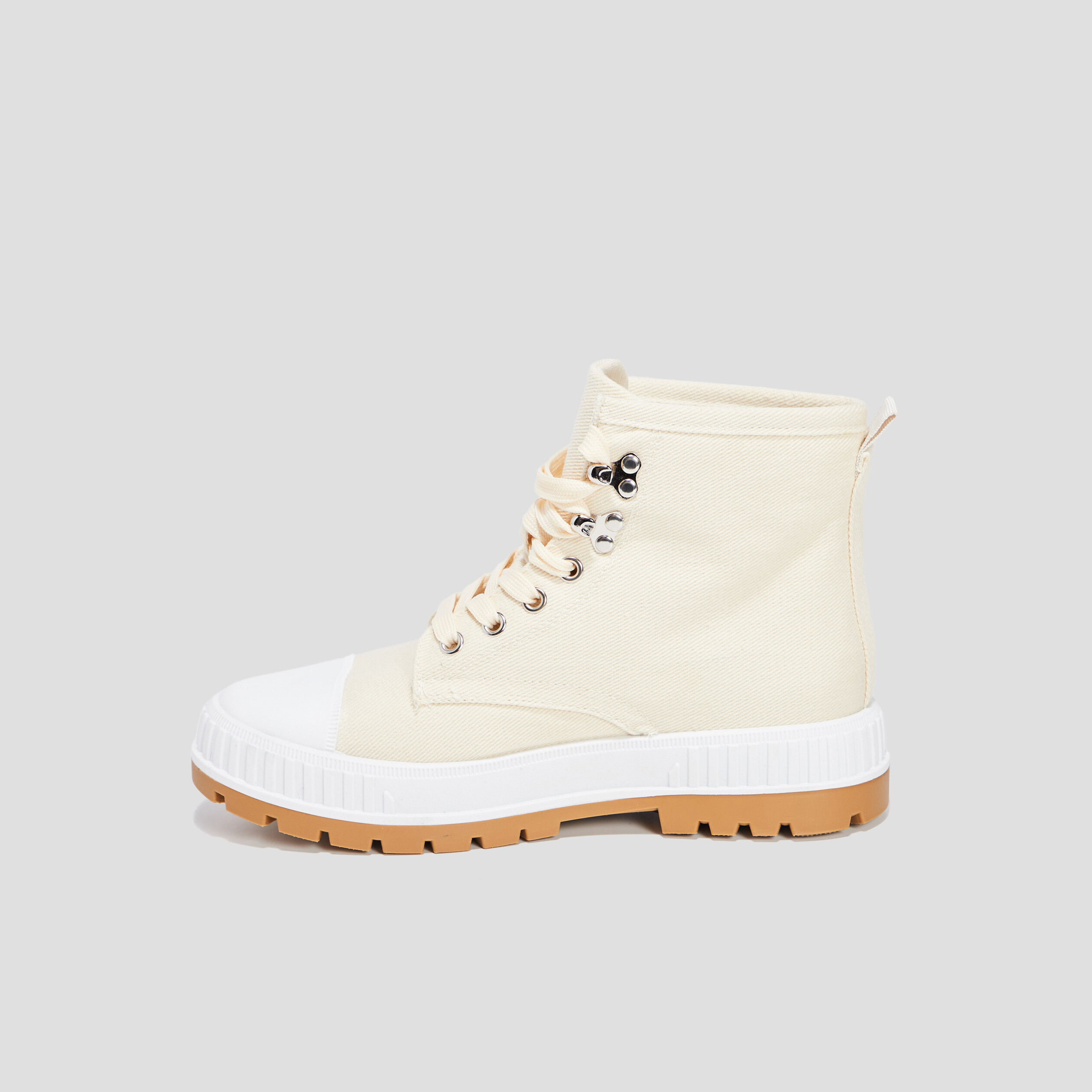 Baskets montantes en toile Trappeur sable femme | La Halle
