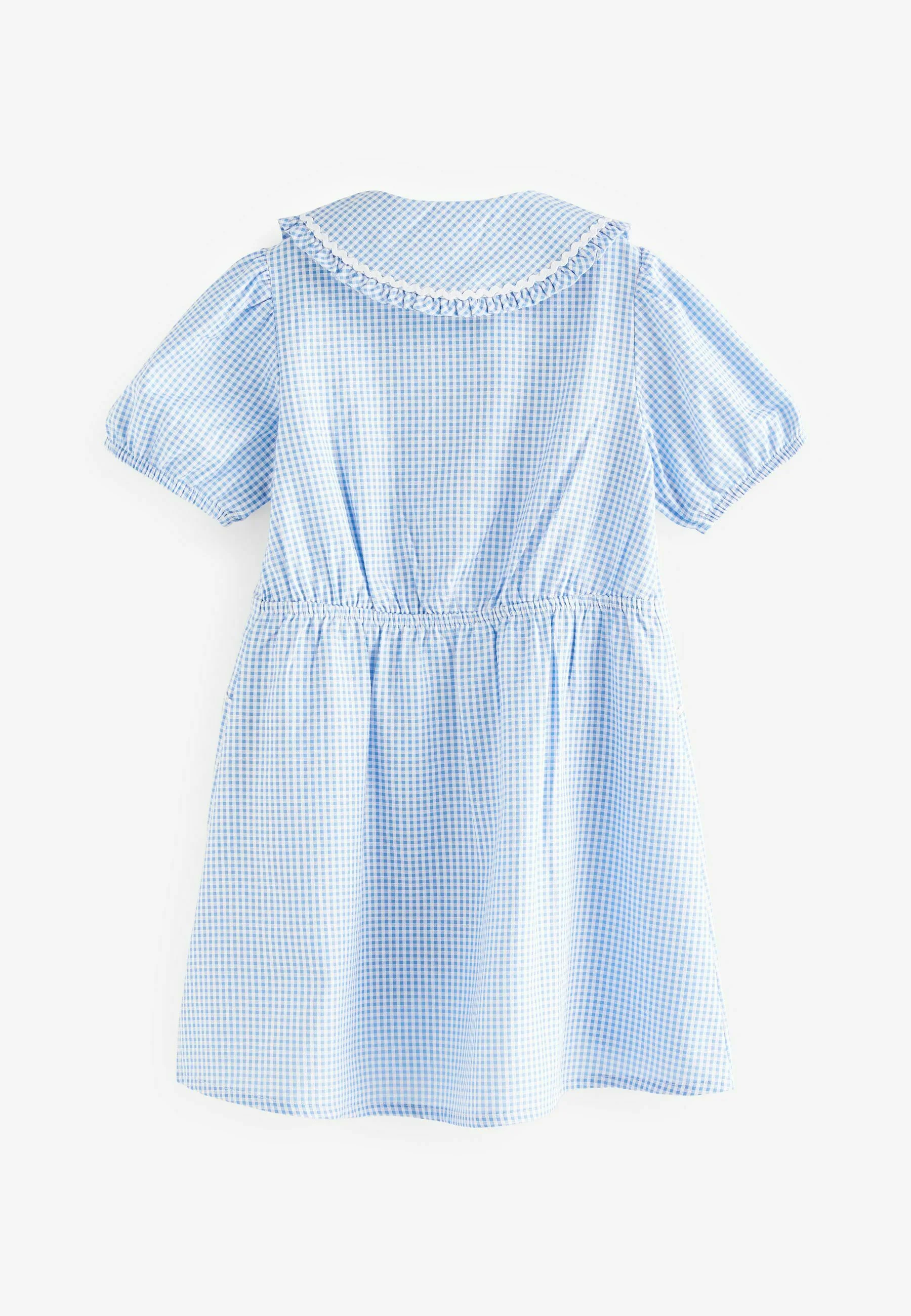 Siguiente VESTIDO ESCOLAR DE ALGODÓN CON CUADROS GUINGA Y CUELLO BONITO - Vestido camisero