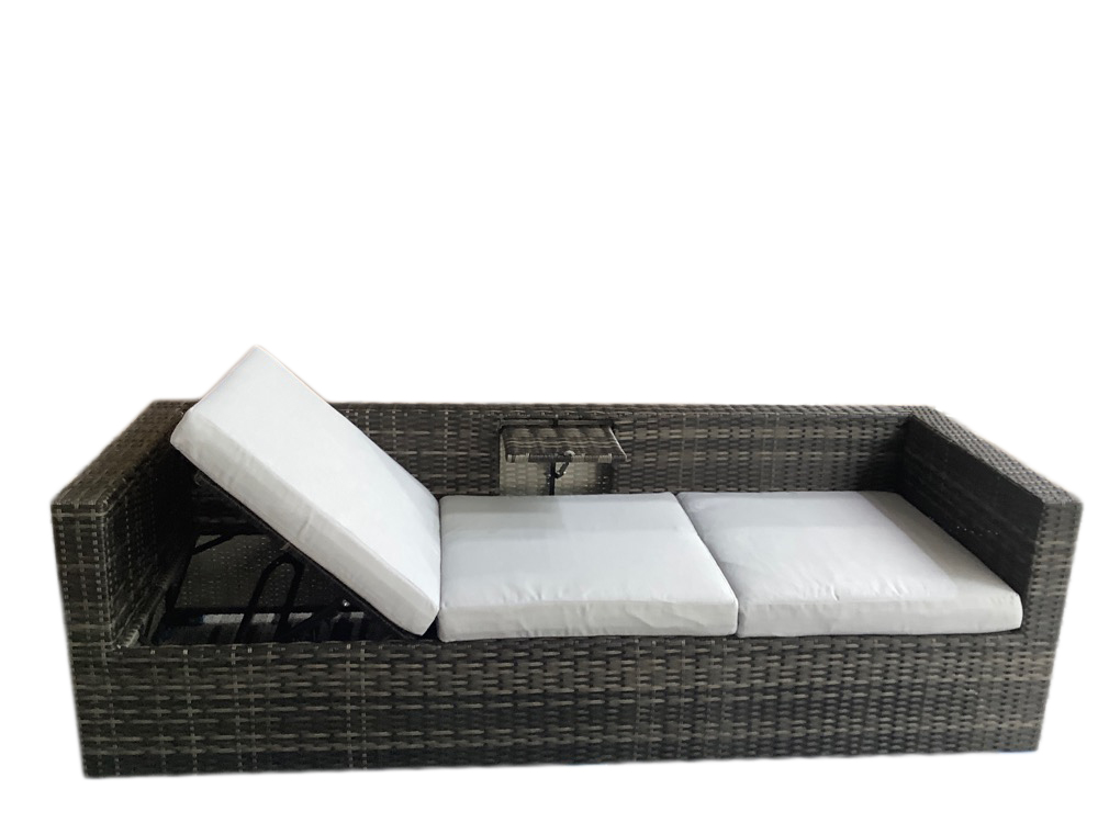schütte Home & Living Rattan Multifunktionslounge 13-tlg. mit Auflagen hellgrau K/D