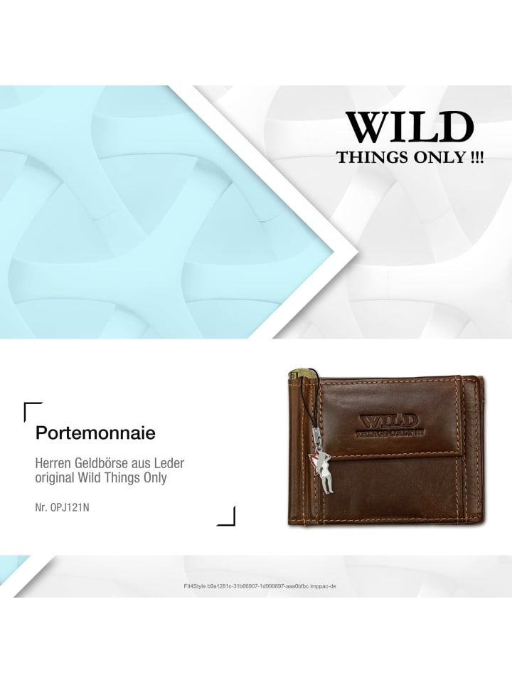 Wild Things Only Portemonnaie Leder ca. 11cm breit ca. 8cm hoch günstig kaufen onesize