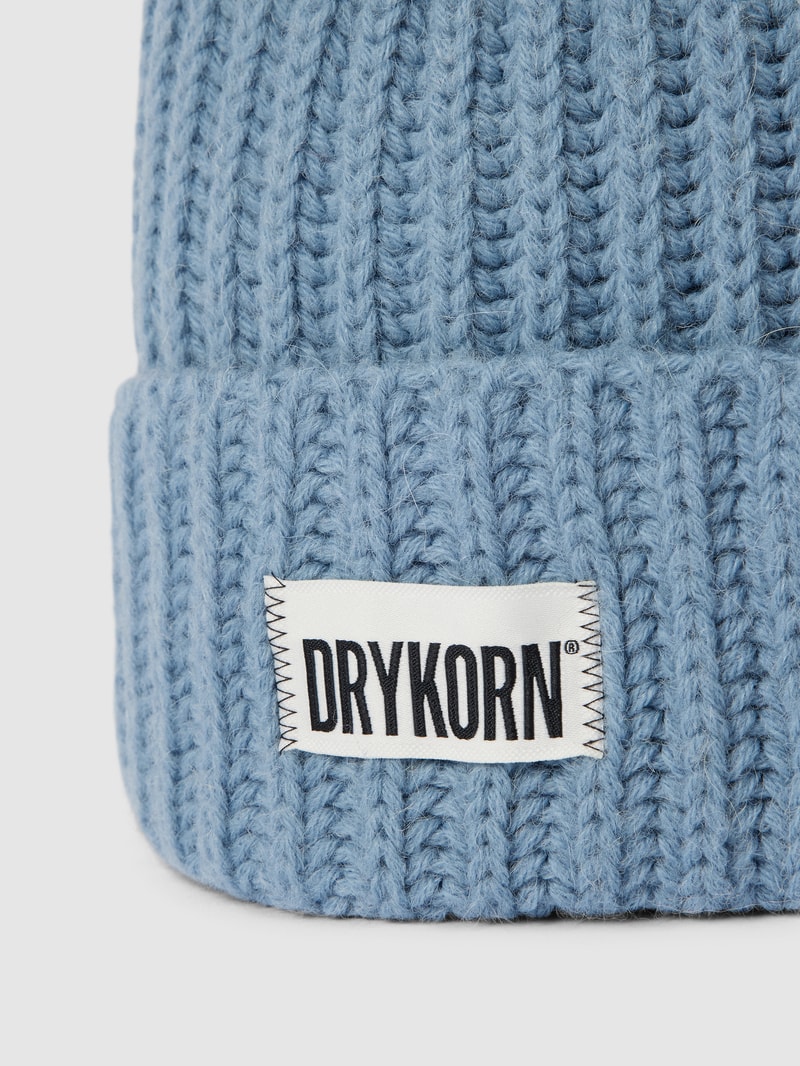 Mütze mit Label-Detail Modell 'EANI' in rauchblau