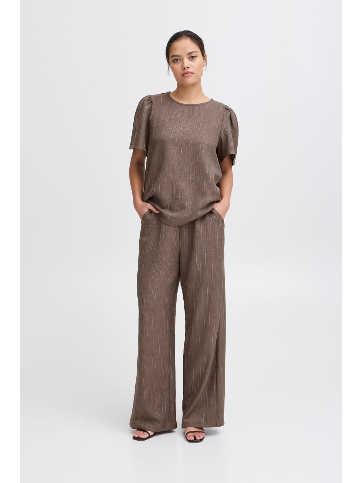 ICHI Relaxhose in Braun günstig kaufen