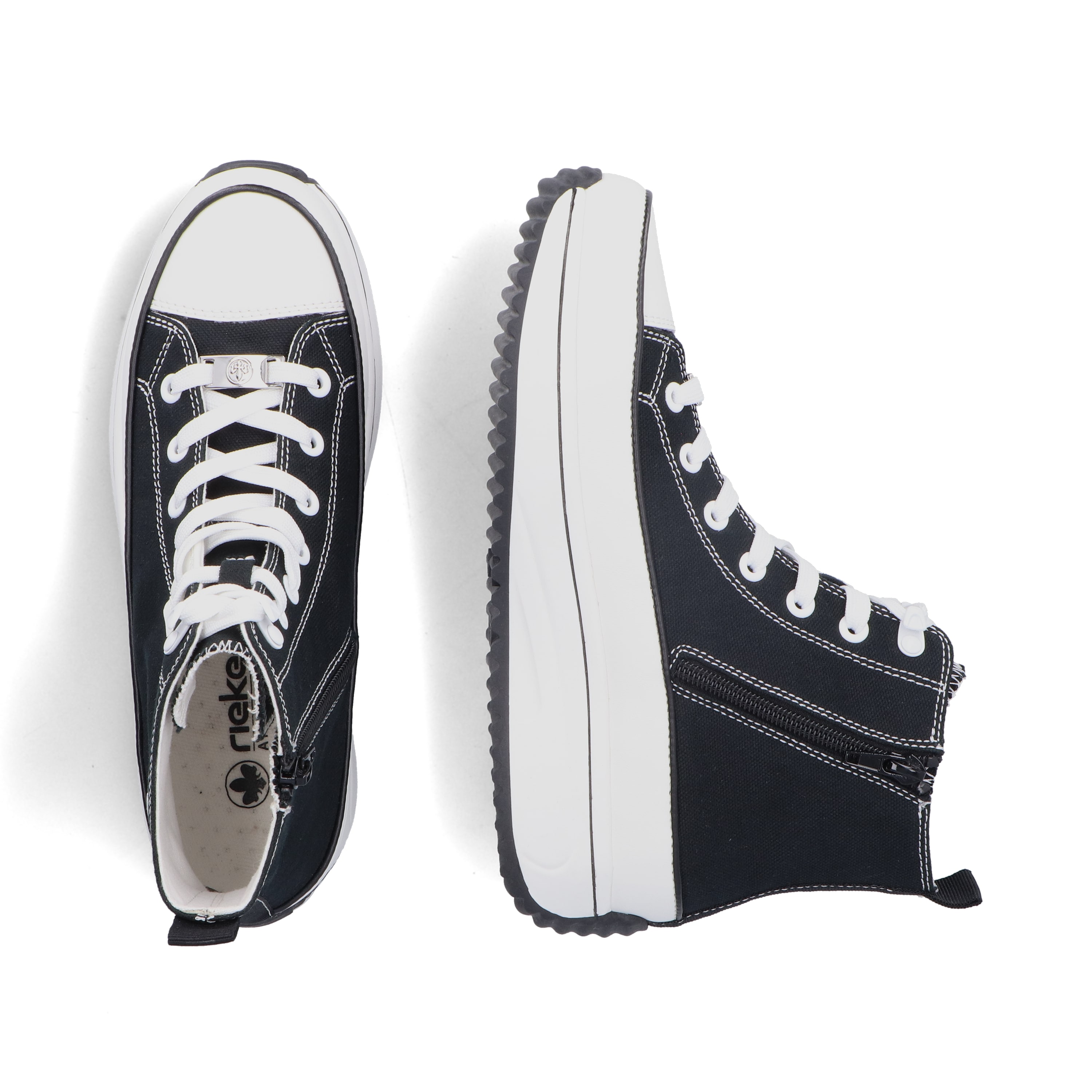 Rieker Damen Sneaker High tiefschwarz