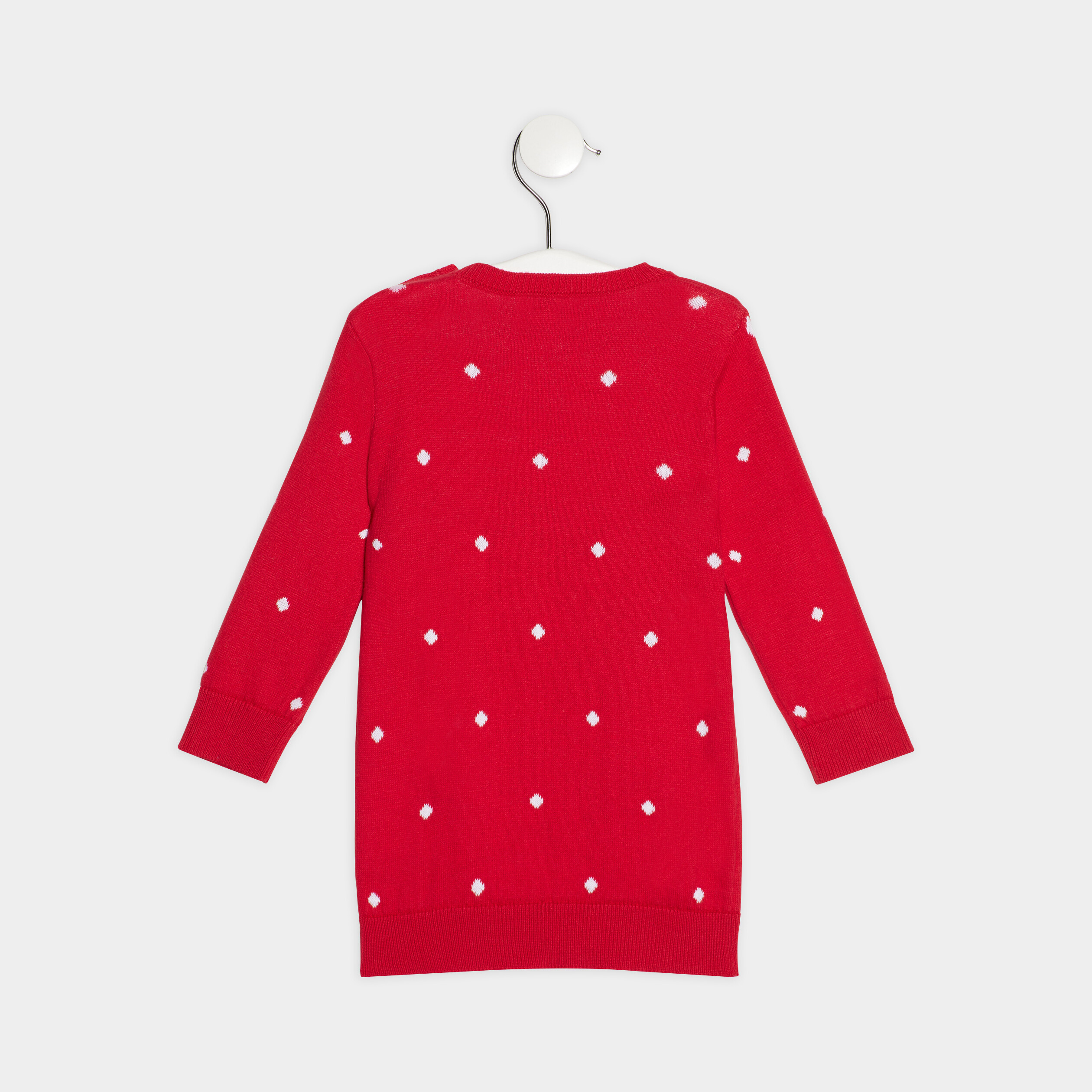 Robe pull droite rouge bébé fille | La Halle