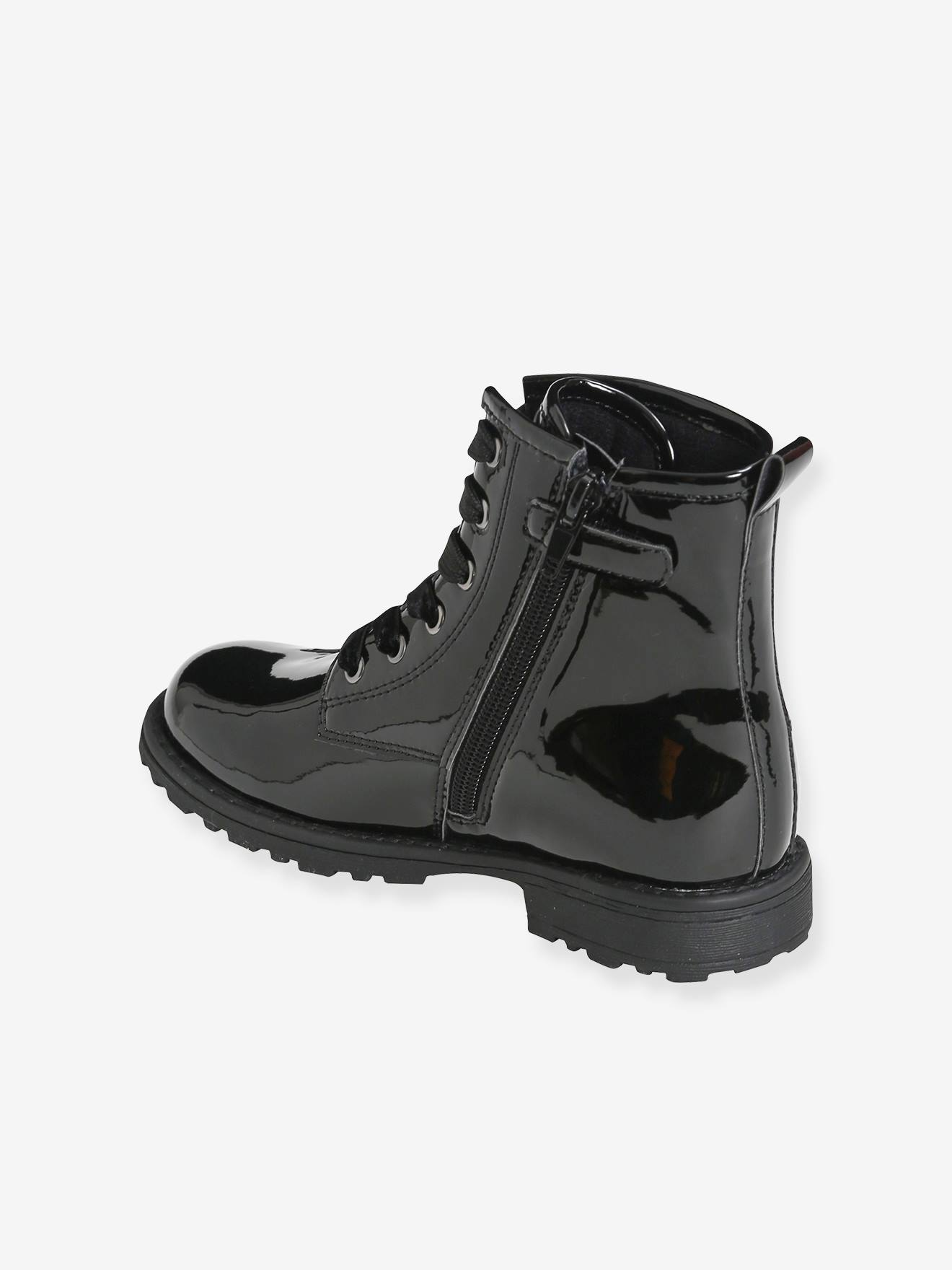 Bottines fille à lacets bronze