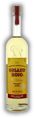 Mezcal mit Wurm Gusano Rojo Mezcal mit Wurm Gusano Rojo Beliebtester Mezcal Mexikos mit einem echten 