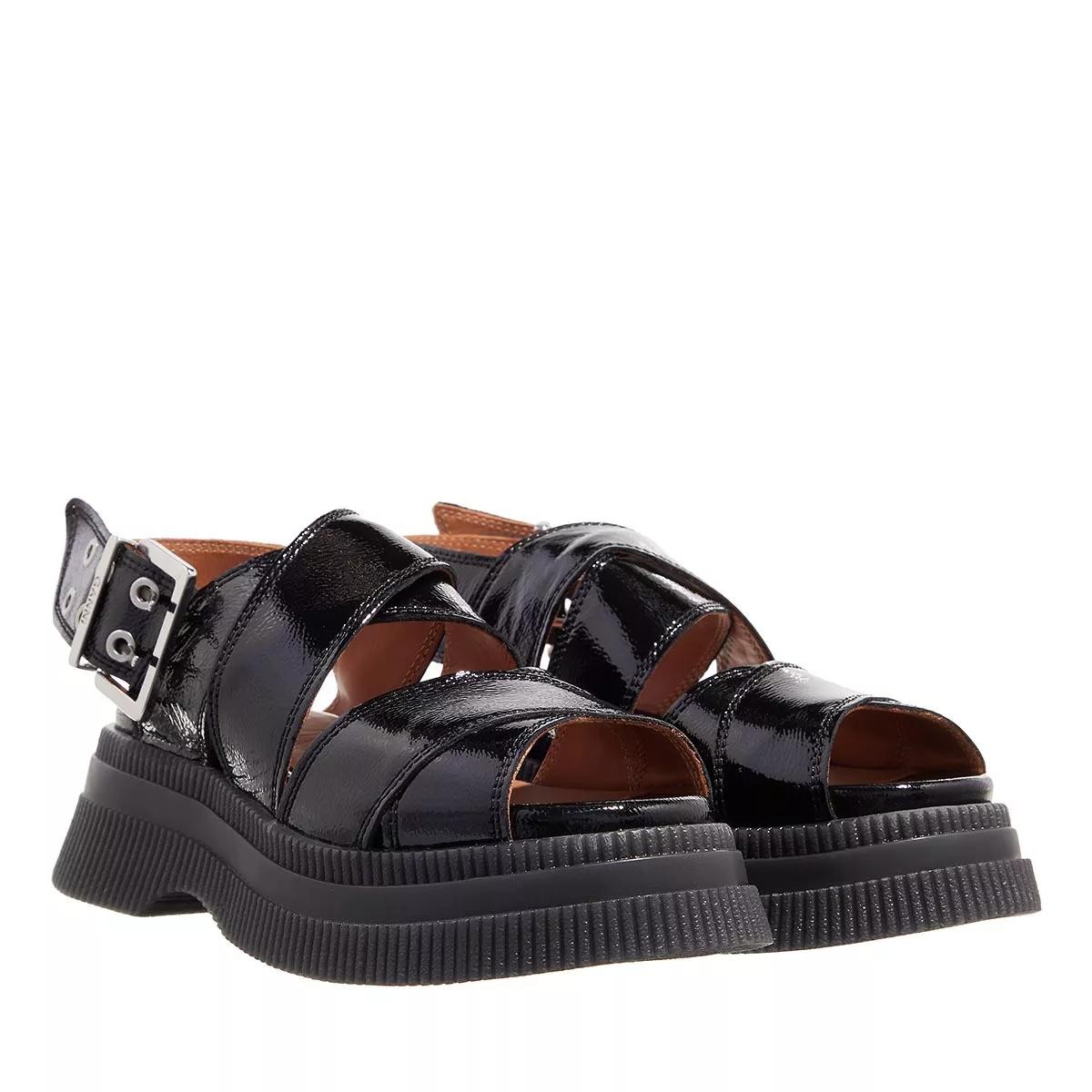 GANNI Plateau Sandalen schwarz Sandale