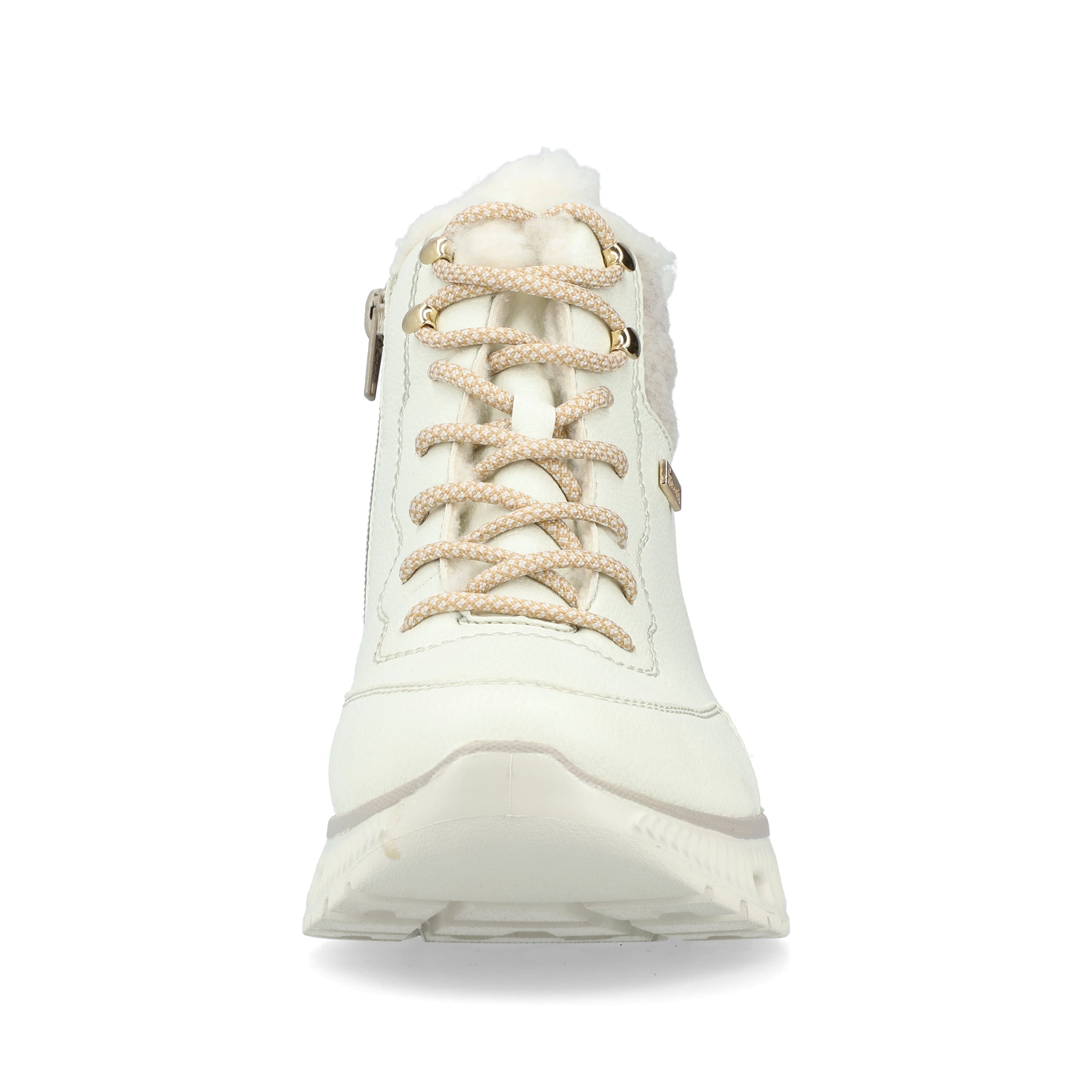 Rieker Damen Schnürstiefel schwanenweiß