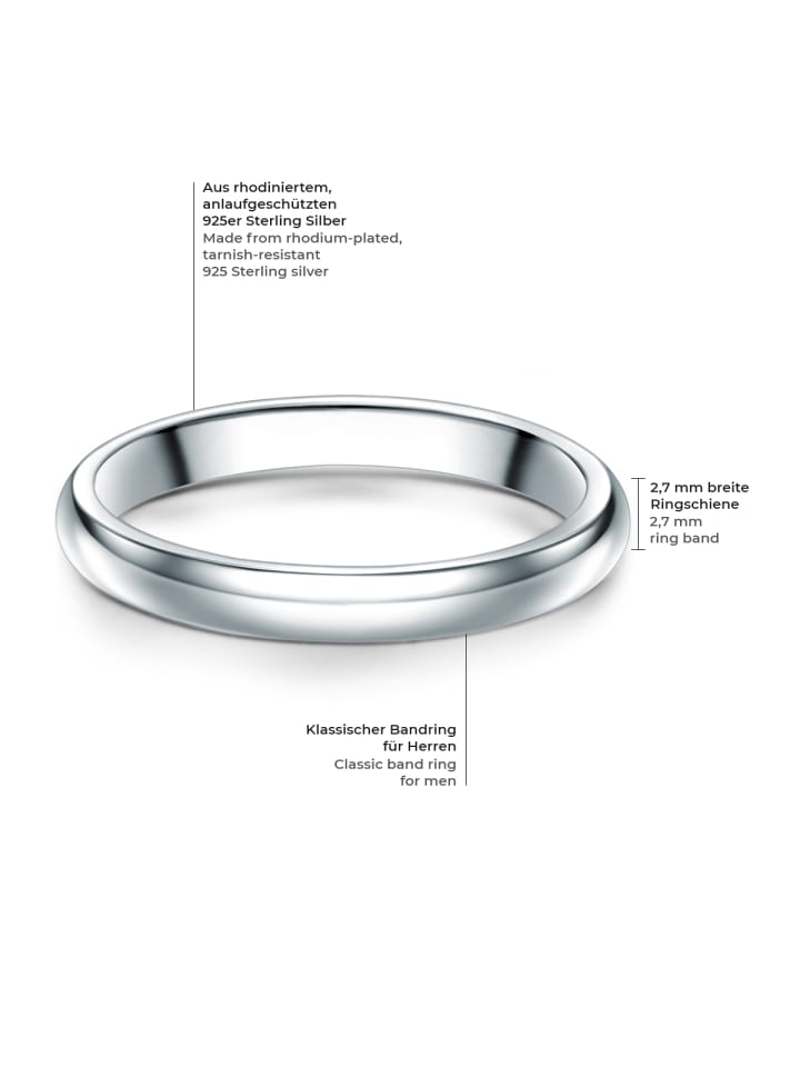 Trilani Ring Sterling Silber in silber günstig kaufen