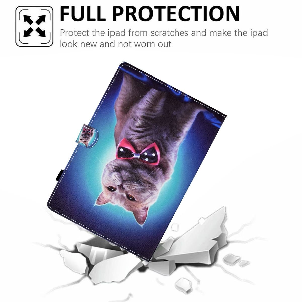 Wigento Tablet-Hülle Für Samsung Galaxy Tab A8 2021 X205 X200 Design Motiv 2 Kunstleder Hülle Cover Tablet Tasche Case Neu