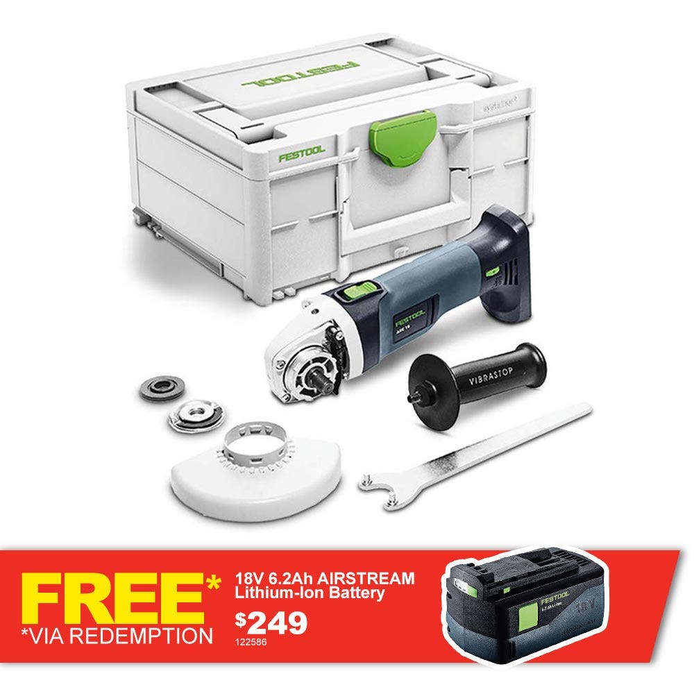 Esmerilhadeira angular sem escova FESTOOL 18V 125mm AGC 18-125 EB-Basic 576825