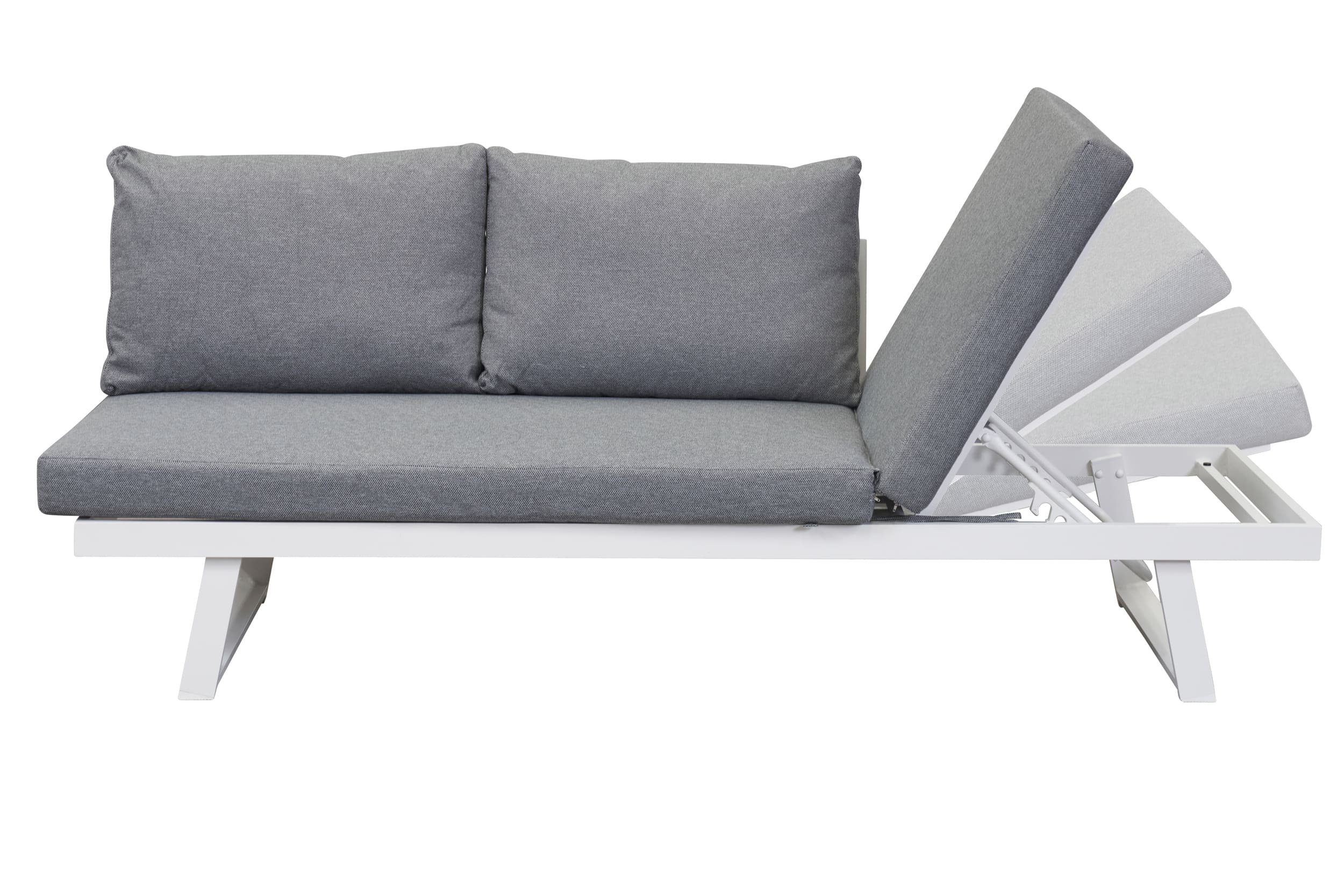 LC Garden Loungesofa LC Garden Sunewo Multifunktionssofa weiß 3-Sitzer Polstergarnitur