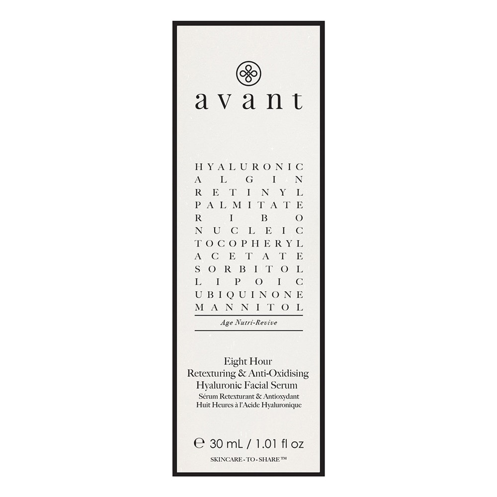 Avant Skincare Sérum Retexturant & Antioxydant 8 heures à l'Acide Hyaluronique Sérum