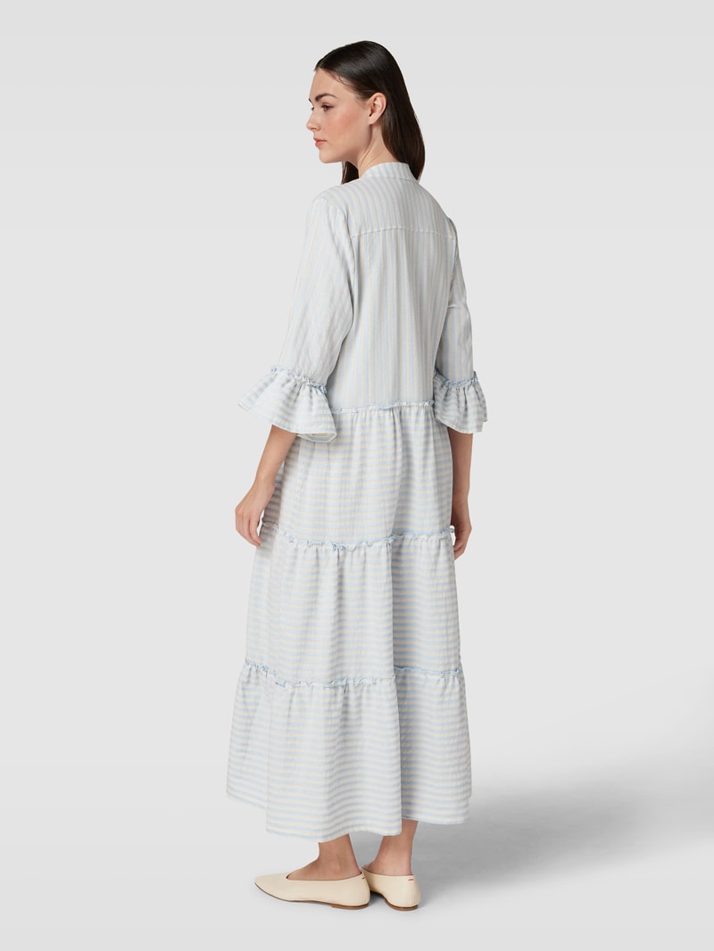 Midikleid mit Volants in hellblau