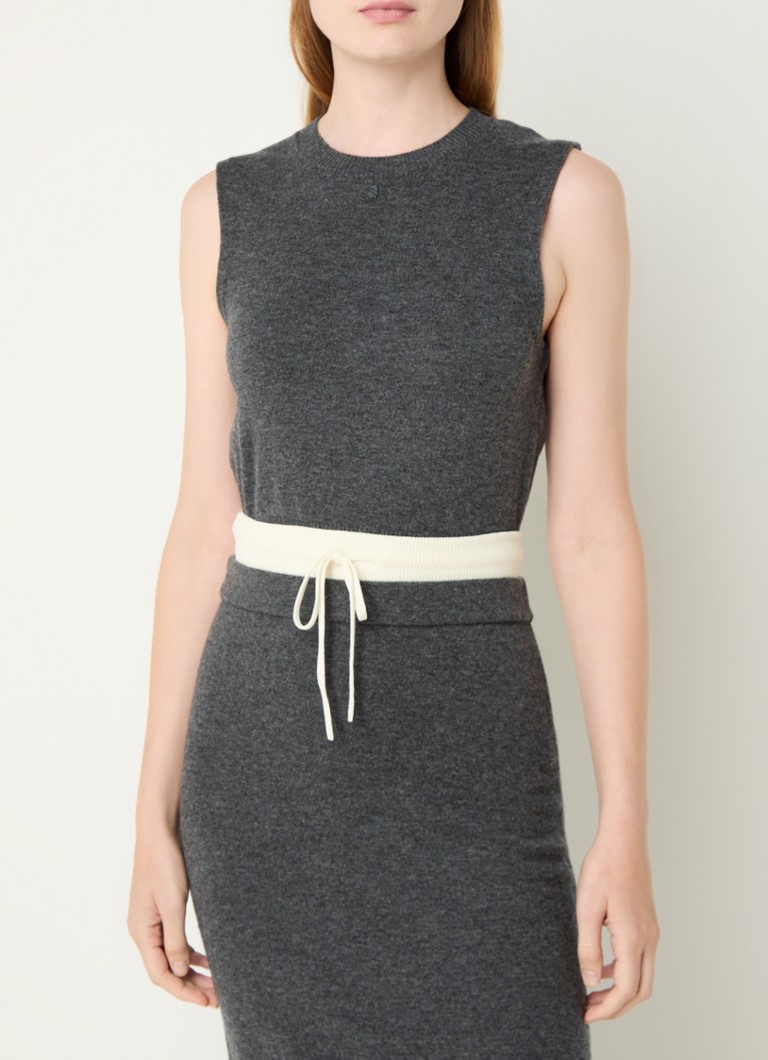 Sandro Cropped fine knit top in cashmere blend