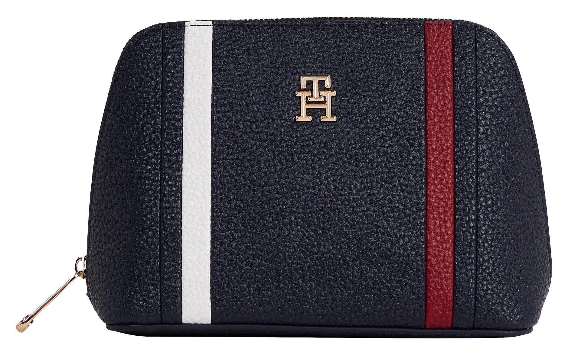 Tommy Hilfiger Kosmetiktasche TH EMBLEM WASHBAG CORP, mit TH-Emblem vorne