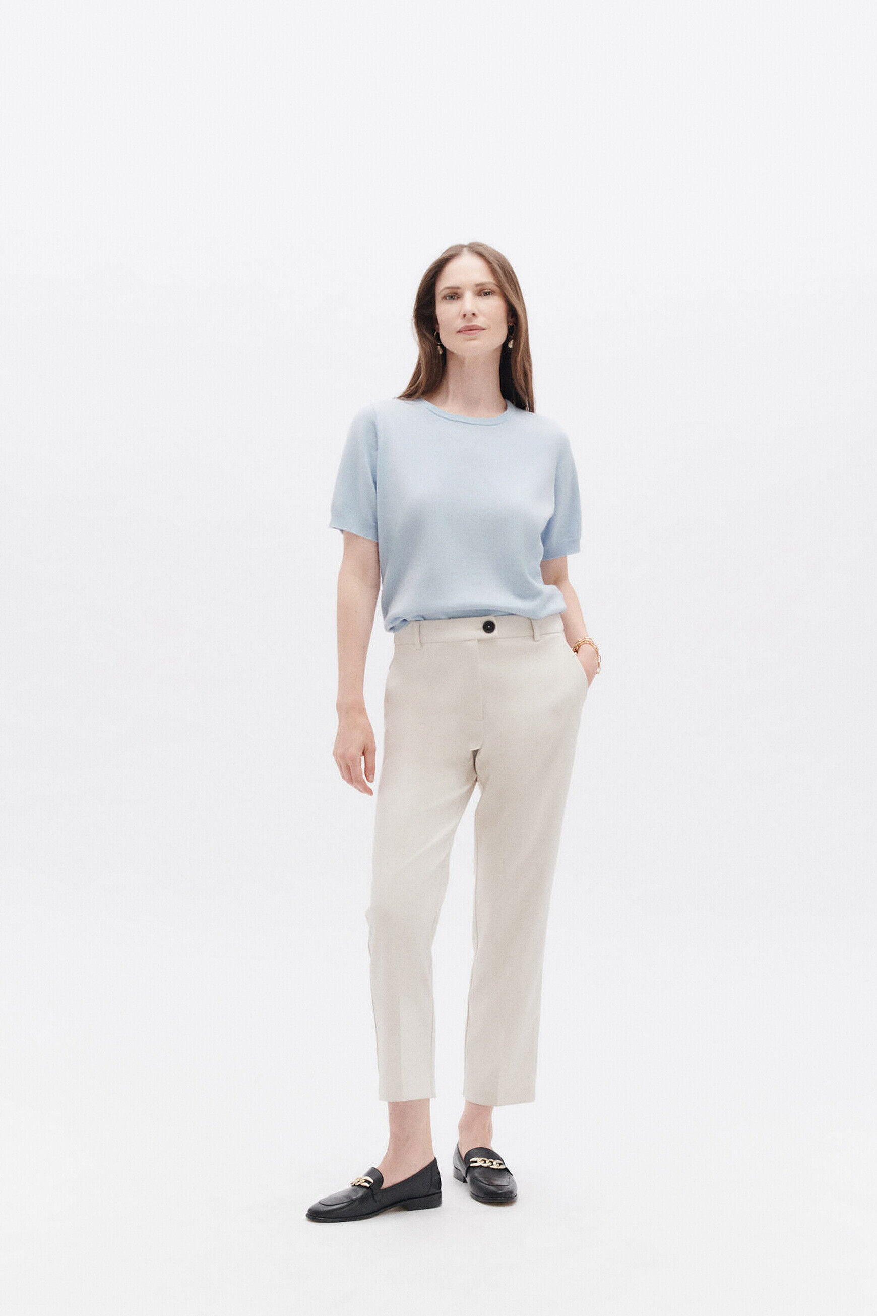Pull maria bleu ciel femme