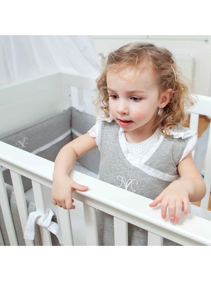 nordic coast company  Baby Schlafsack Grau mit Spitze günstig kaufen