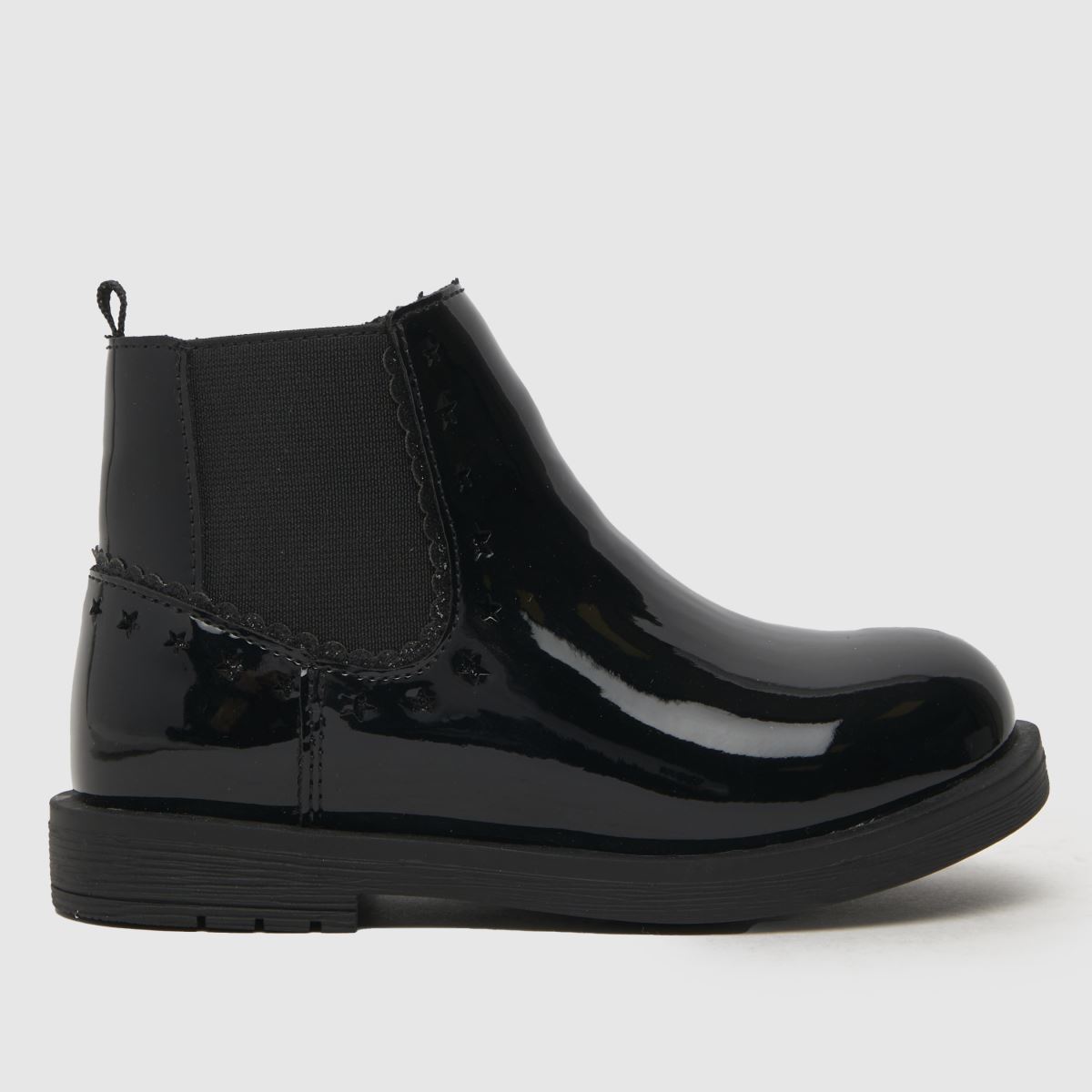 Schuh svarta eleganta flickstövlar för småbarn