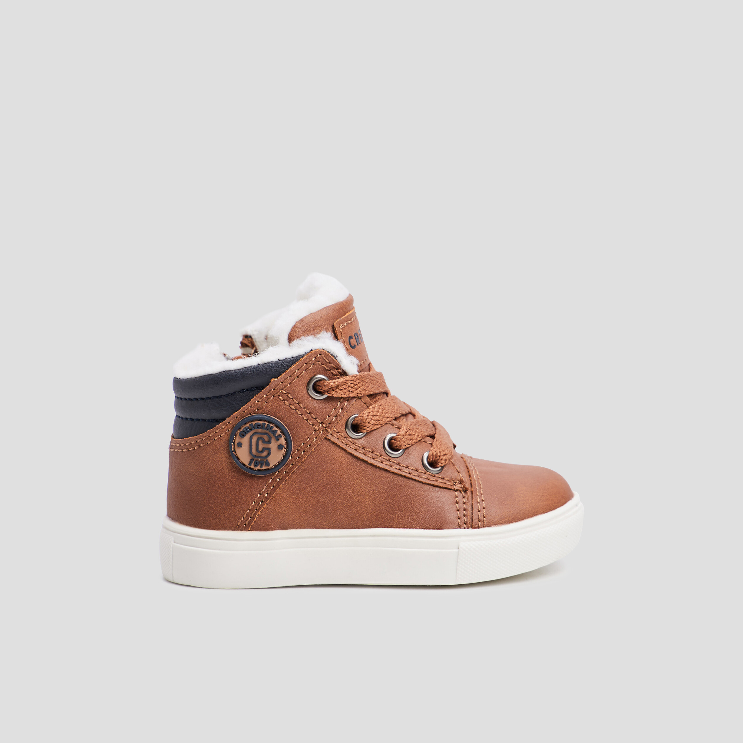 Baskets montantes zippées Creeks marron bébé garçon | La Halle