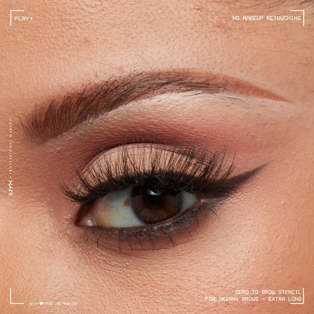 Στένσιλ φρυδιών NYX Zero To Brow Thin Brow 4 τεμάχια.