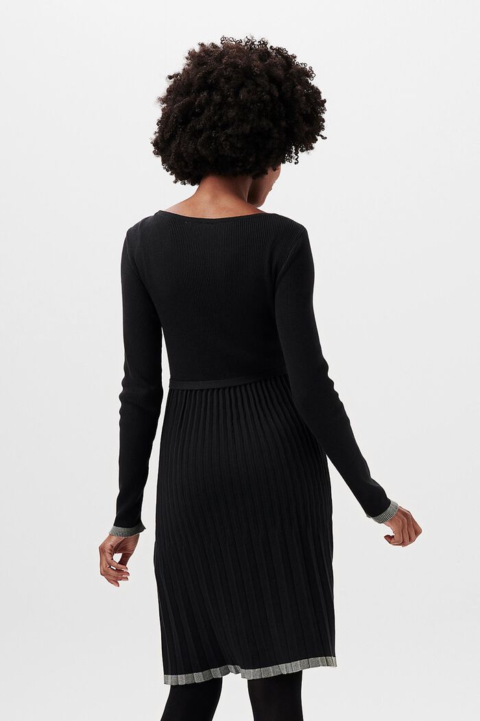 Plissiertes Strickkleid, Bio-Baumwolle