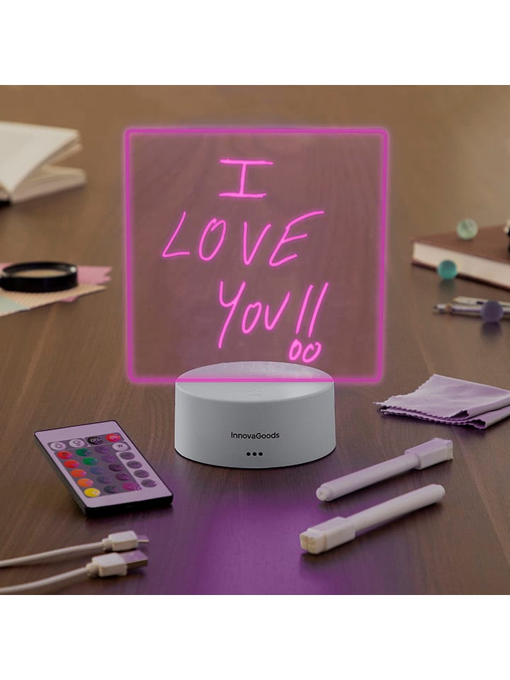 InnovaGoods LED-Notiztafel in Hellgrau - (B)15 x (H)19 cm günstig kaufen onesize