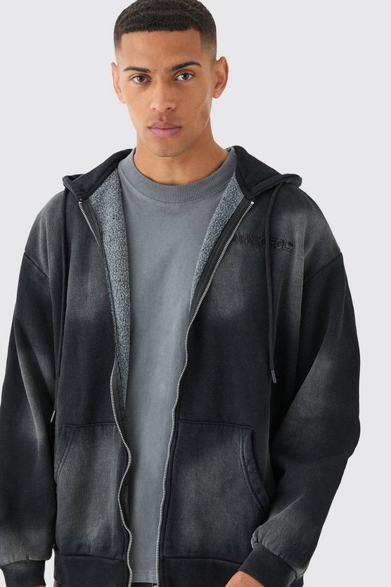 Oversize Man Hoodie mit Reißverschluss