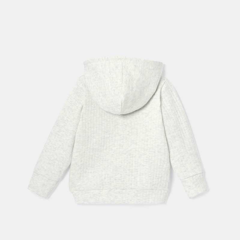 Sweat-shirt zippé à capuche blanc bébé garçon