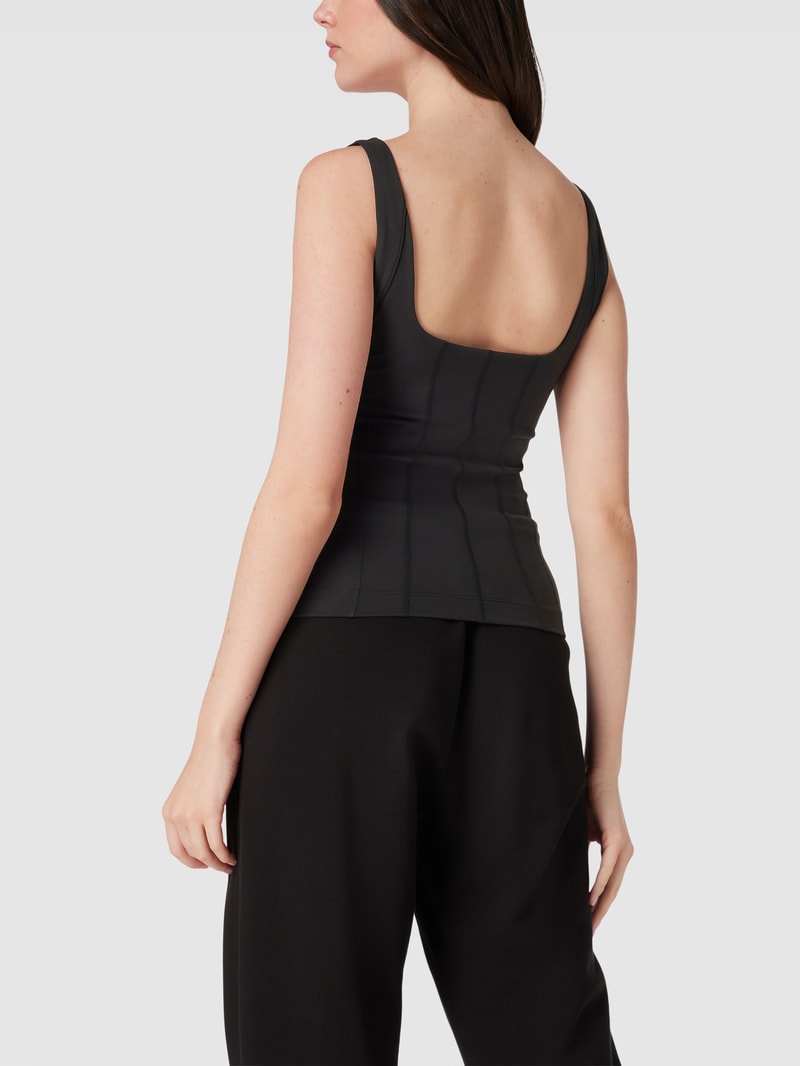 Tanktop mit U-Ausschnitt Modell 'BRIGIT ACTIVE' in schwarz
