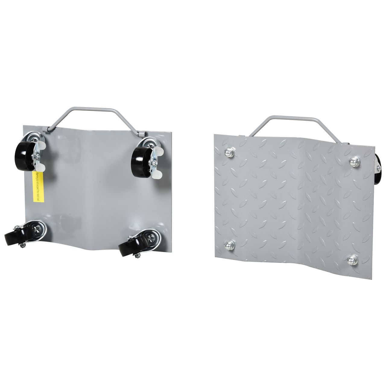 HOMCOM DURHAND Rangierheber 2 Stücke Rangierhilfe Reifenwechsel Wagenhebe Grau 40,5L x 30B x 13,5H cm