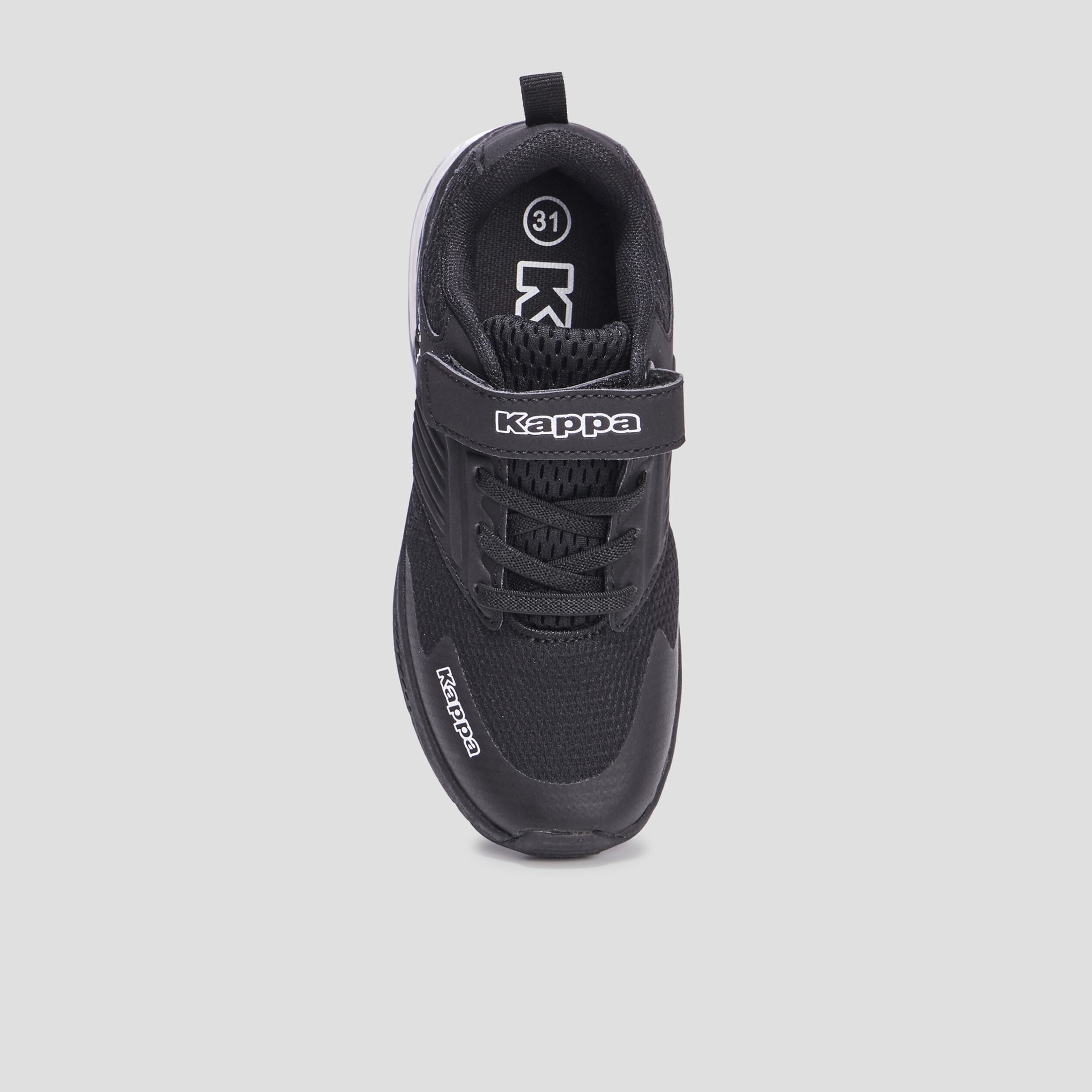 Baskets running à scratchs Kappa Myagi noir garçon | La Halle