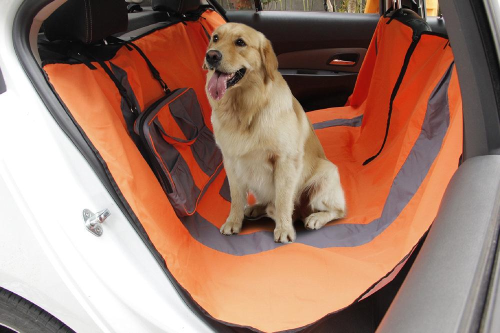 Heim Autoschondecke,grau/orange mit Tasche