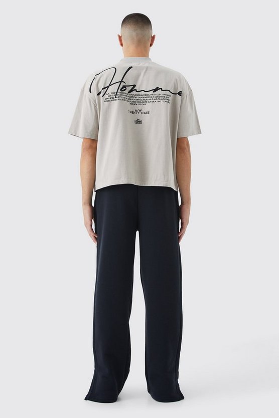 Jogginghose mit Worldwide-Print und geteiltem Saum