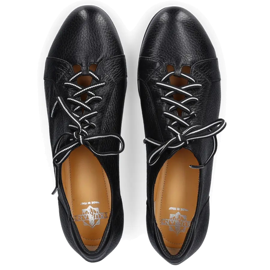 Truman's - Sneaker low 9142 Hirschleder Logo schwarz - schwarz